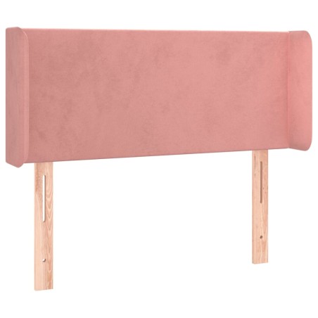 vidaXL Testiera ad Orecchio Rosa 103x16x78/88 cm in Velluto