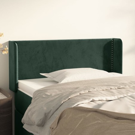 vidaXL Testiera ad Orecchio Verde Scuro 93x16x78/88 cm in Velluto