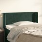 vidaXL Testiera ad Orecchio Verde Scuro 93x16x78/88 cm in Velluto