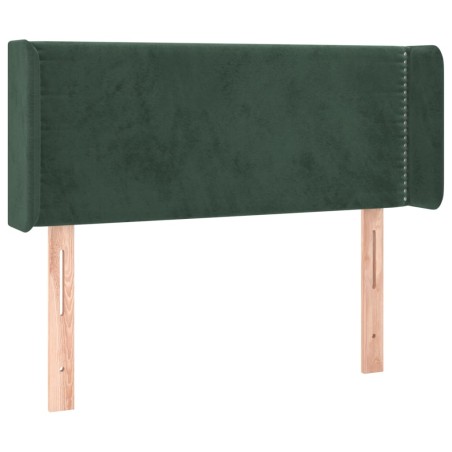 vidaXL Testiera ad Orecchio Verde Scuro 93x16x78/88 cm in Velluto