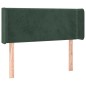vidaXL Testiera ad Orecchio Verde Scuro 93x16x78/88 cm in Velluto