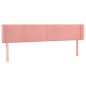 vidaXL Testiera ad Orecchio Rosa 203x16x78/88 cm in Velluto vidaXL Testiera ad Orecchio Rosa 203x16x78/88 cm in Velluto