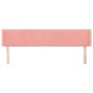 vidaXL Testiera ad Orecchio Rosa 203x16x78/88 cm in Velluto vidaXL Testiera ad Orecchio Rosa 203x16x78/88 cm in Velluto