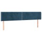 vidaXL Testiera ad Orecchio Blu Scuro 163x16x78/88 cm in Velluto vidaXL Testiera ad Orecchio Blu Scuro 163x16x78/88 cm in Velluto