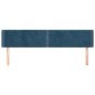 vidaXL Testiera ad Orecchio Blu Scuro 163x16x78/88 cm in Velluto vidaXL Testiera ad Orecchio Blu Scuro 163x16x78/88 cm in Velluto