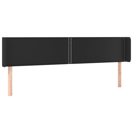 vidaXL Testiera ad Orecchio Nera 203x16x78/88 cm in Similpelle