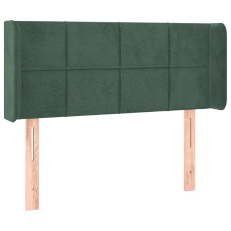 vidaXL Testiera ad Orecchio Verde Scuro 103x16x78/88 cm in Velluto