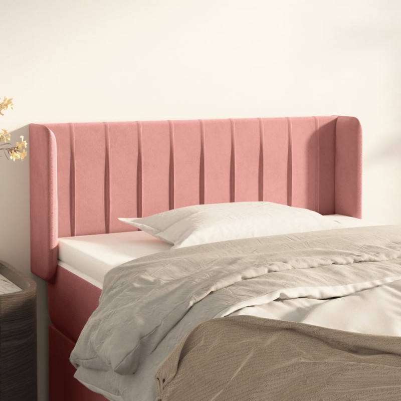 vidaXL Testiera ad Orecchio Rosa 83x16x78/88 cm in Velluto vidaXL Testiera ad Orecchio Rosa 83x16x78/88 cm in Velluto