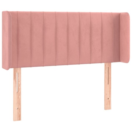 vidaXL Testiera ad Orecchio Rosa 83x16x78/88 cm in Velluto