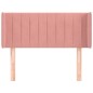 vidaXL Testiera ad Orecchio Rosa 83x16x78/88 cm in Velluto vidaXL Testiera ad Orecchio Rosa 83x16x78/88 cm in Velluto