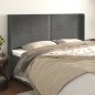 vidaXL Testiera ad Orecchio GrigioScuro 163x16x118/128cm in Velluto vidaXL Testiera ad Orecchio GrigioScuro 163x16x118/128cm in Velluto