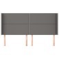 vidaXL Testiera ad Orecchio Grigio 203x16x118/128 cm in Similpelle