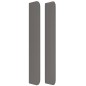 vidaXL Testiera ad Orecchio Grigio 203x16x118/128 cm in Similpelle