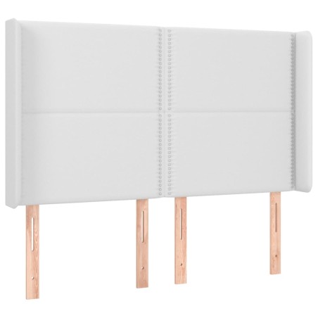 vidaXL Testiera ad Orecchio Bianco 147x16x118/128 cm in Similpelle