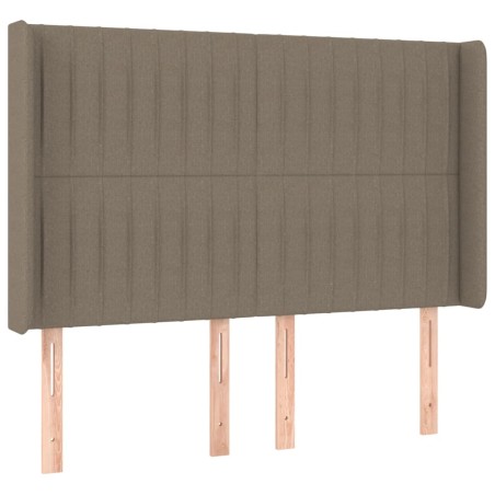 vidaXL Testiera ad Orecchio Tortora 147x16x118/128 cm in Tessuto