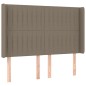 vidaXL Testiera ad Orecchio Tortora 147x16x118/128 cm in Tessuto vidaXL Testiera ad Orecchio Tortora 147x16x118/128 cm in Tessuto