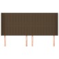 vidaXL Testiera ad Orecchio Marrone Scuro 203x16x118/128 cm in Tessuto vidaXL Testiera ad Orecchio Marrone Scuro 203x16x118/128 cm in Tessuto