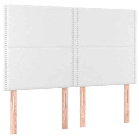 vidaXL Testiere 4 pz Bianche 72x5x78/88 cm in Similpelle