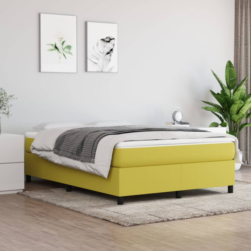 vidaXL Giroletto senza Materasso Verde 140x190 cm in Tessuto vidaXL Giroletto senza Materasso Verde 140x190 cm in Tessuto