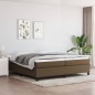 vidaXL Giroletto senza Materasso Marrone Scuro 200x200 cm in Tessuto vidaXL Giroletto senza Materasso Marrone Scuro 200x200 cm in Tessuto