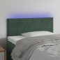 vidaXL Testiera a LED Verde Scuro 100x5x78/88 cm in Velluto vidaXL Testiera a LED Verde Scuro 100x5x78/88 cm in Velluto