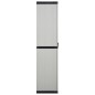 Armadietto da Giardino con 3 Ripiani Grigio e Nero 68x40x168 cm Armadietto da Giardino con 3 Ripiani Grigio e Nero 68x40x168 cm