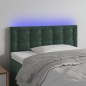 vidaXL Testiera a LED Verde Scuro 100x5x78/88 cm in Velluto vidaXL Testiera a LED Verde Scuro 100x5x78/88 cm in Velluto
