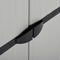 Armadietto da Giardino con 3 Ripiani Grigio e Nero 68x40x168 cm Armadietto da Giardino con 3 Ripiani Grigio e Nero 68x40x168 cm