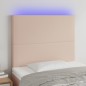 vidaXL Testiera a LED Cappuccino 90x5x118/128 cm in Similpelle