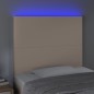 vidaXL Testiera a LED Cappuccino 90x5x118/128 cm in Similpelle