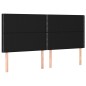 vidaXL Testiera a LED nero 200x5x118/128cm in Tessuto vidaXL Testiera a LED nero 200x5x118/128cm in Tessuto