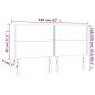 vidaXL Testiera a LED Grigio Chiaro 160x5x118/128 cm in Tessuto