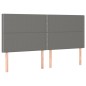 vidaXL Testiera a LED GrigioScuro 180x5x118/128cm inTessuto vidaXL Testiera a LED GrigioScuro 180x5x118/128cm inTessuto
