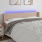 vidaXL Testiera Cappuccino a LED 203x16x78/88 cm in Similpelle vidaXL Testiera Cappuccino a LED 203x16x78/88 cm in Similpelle