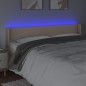vidaXL Testiera Cappuccino a LED 203x16x78/88 cm in Similpelle vidaXL Testiera Cappuccino a LED 203x16x78/88 cm in Similpelle