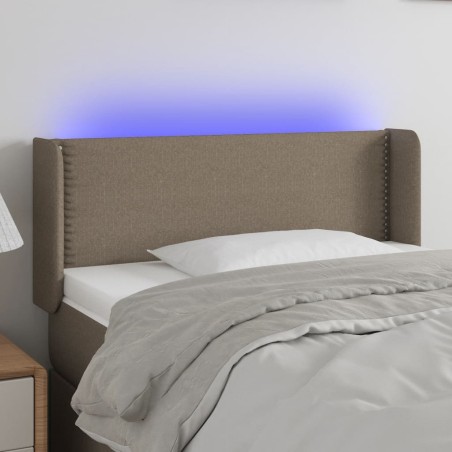 vidaXL Testiera a LED Tortora 83x16x78/88 cm in Tessuto