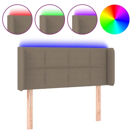 vidaXL Testiera a LED Tortora 83x16x78/88 cm in Tessuto