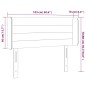 vidaXL Testiera a LED Blu Scuro 103x16x78/88 cm in Velluto vidaXL Testiera a LED Blu Scuro 103x16x78/88 cm in Velluto
