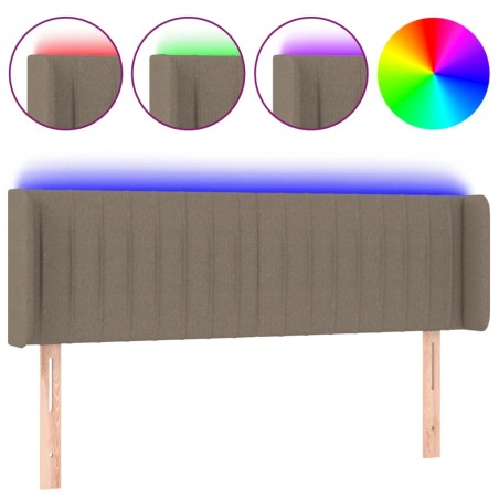 vidaXL Testiera a LED Tortora 147x16x78/88 cm in Tessuto