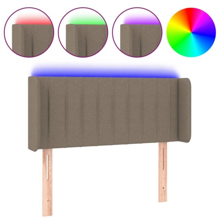 vidaXL Testiera a LED Tortora 93x16x78/88 cm in Tessuto