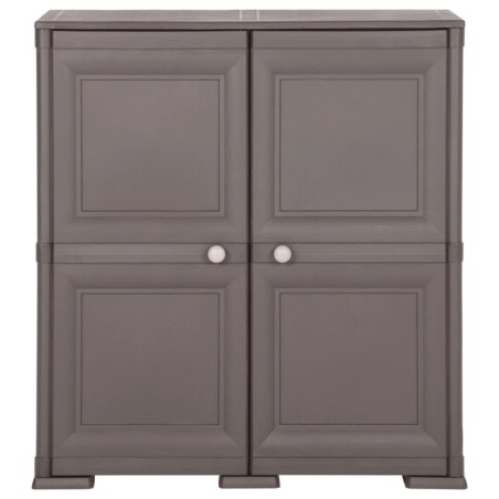 Armadietto in Plastica 79x43x85,5 cm Effetto Legno Grigio