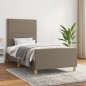 vidaXL Giroletto senza Materasso Tortora 90x190 cm Tessuto vidaXL Giroletto senza Materasso Tortora 90x190 cm Tessuto