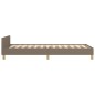 vidaXL Giroletto senza Materasso Tortora 90x190 cm Tessuto vidaXL Giroletto senza Materasso Tortora 90x190 cm Tessuto