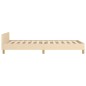 vidaXL Giroletto senza Materasso Crema 90x200 cm in Tessuto