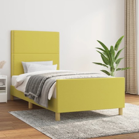 vidaXL Giroletto con Testiera Verde 80x200 cm in Tessuto