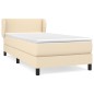 vidaXL Giroletto a Molle con Materasso Crema 80x200 cm inTessuto
