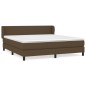 vidaXL Giroletto a Molle con Materasso Marrone Scuro 160x200cm Tessuto