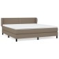 vidaXL Giroletto a Molle con Materasso Tortora 180x200 cm in Tessuto