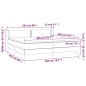 vidaXL Giroletto a Molle con Materasso Tortora 200x200 cm in Tessuto