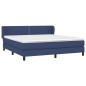 vidaXL Giroletto a Molle con Materasso Blu 180x200 cm in Tessuto